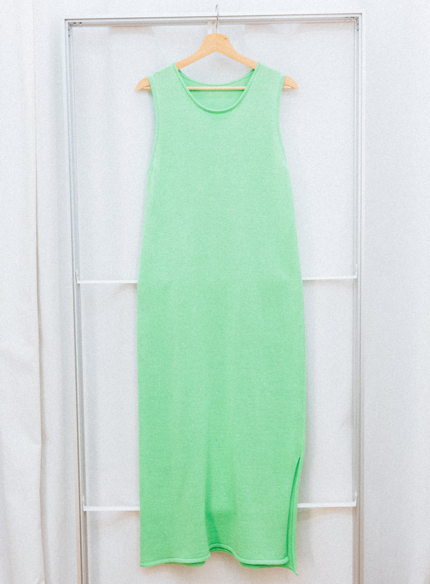 MAXI COTTON DRESS | FLUO GREEN