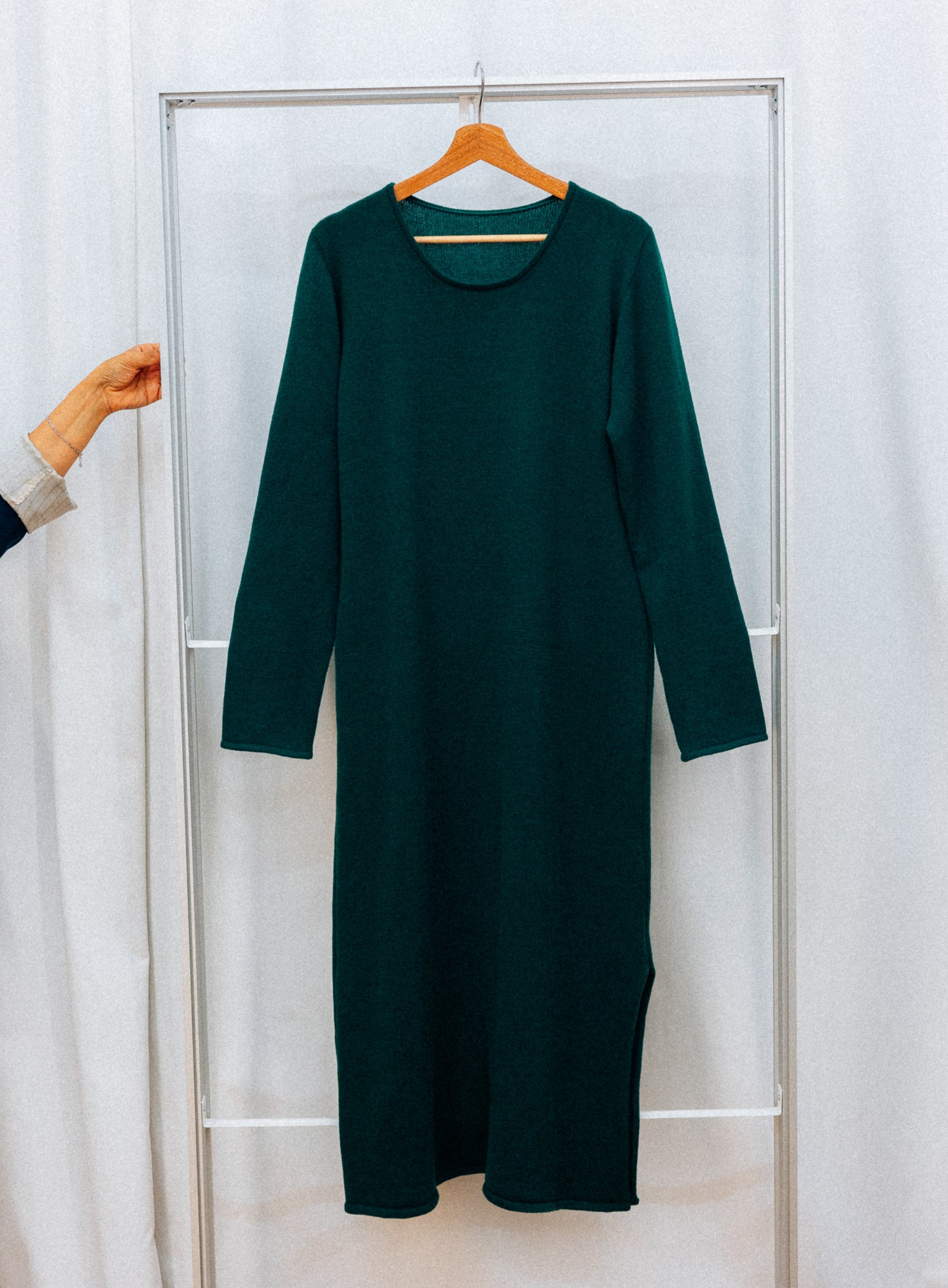 CASHMERE DRESS | FOREST GREEN