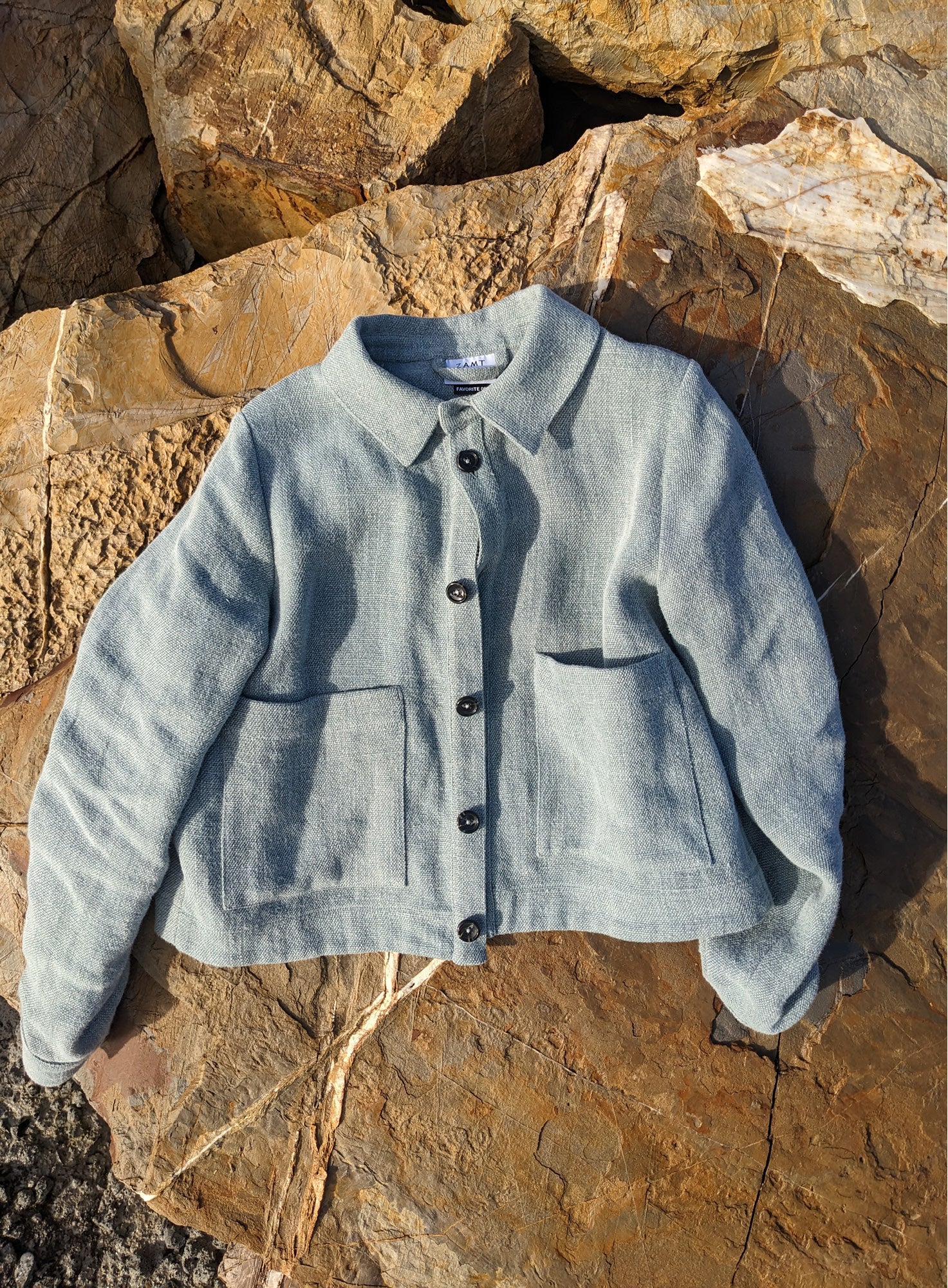 FAVORITE 06 | HEAVY LINEN BOXY JACKET SKY BLUE