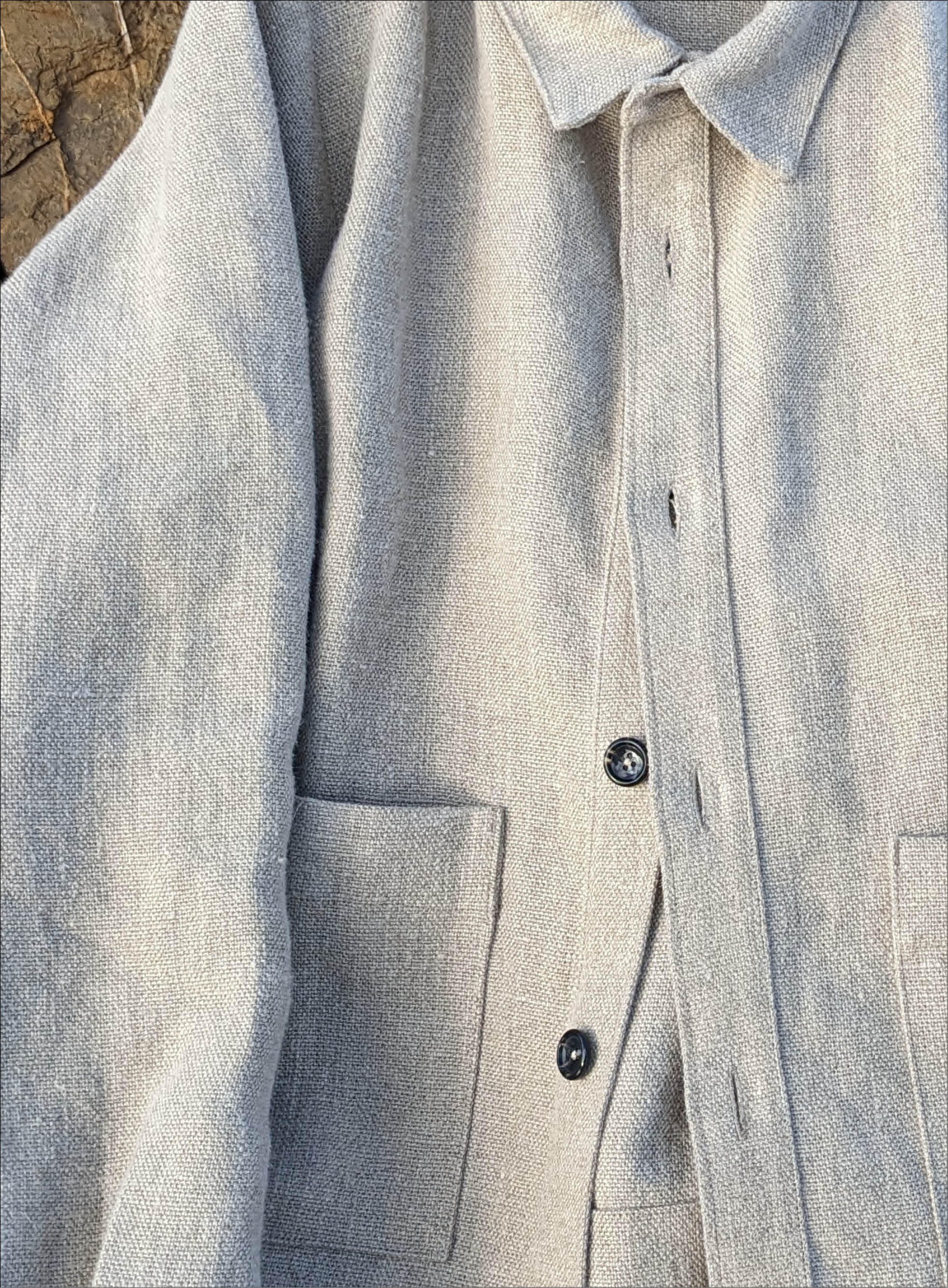 FAVORITE 04 | HEAVY LINEN UTILITY JACKET SAND