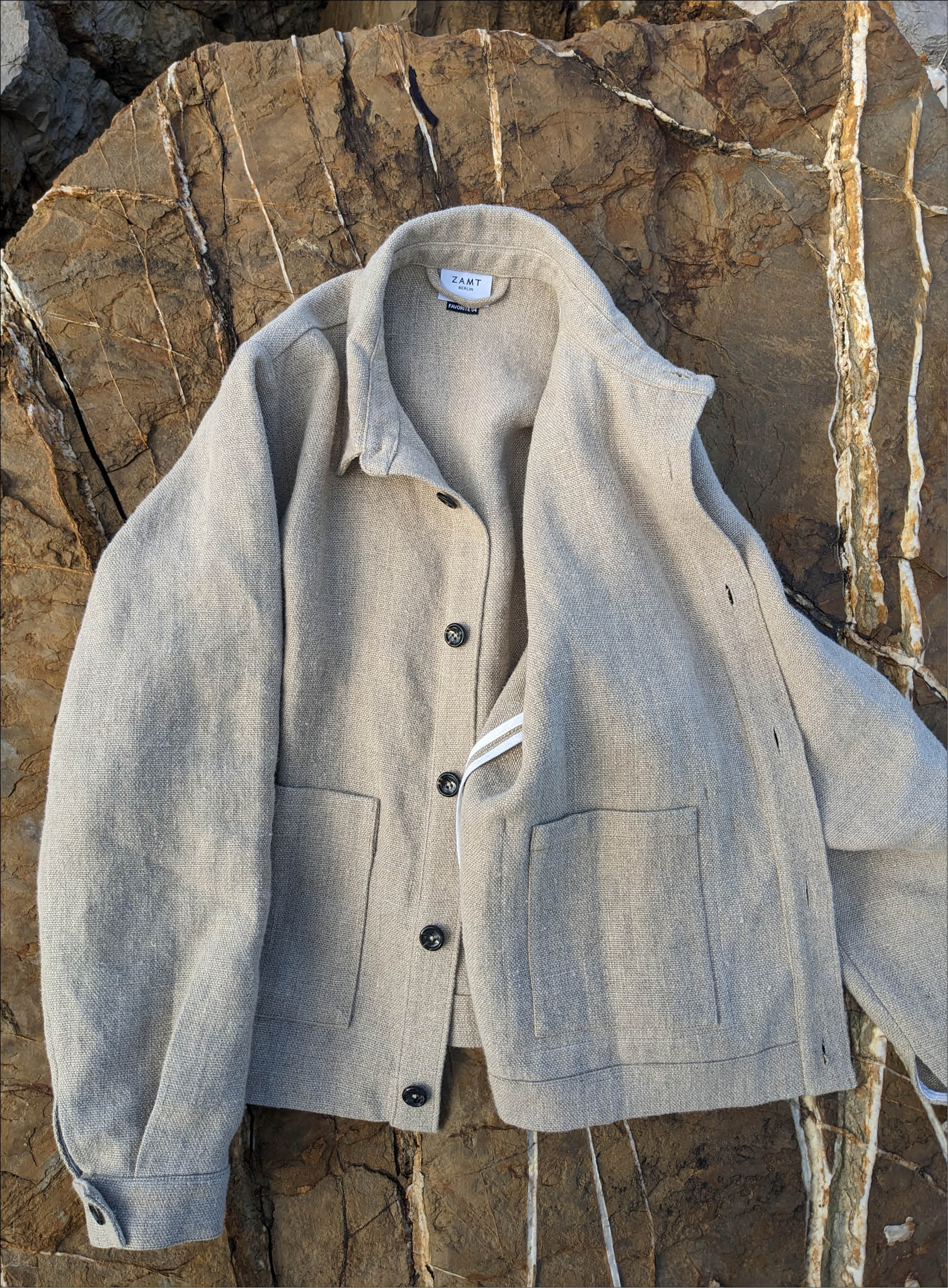 FAVORITE 04 | HEAVY LINEN UTILITY JACKET SAND