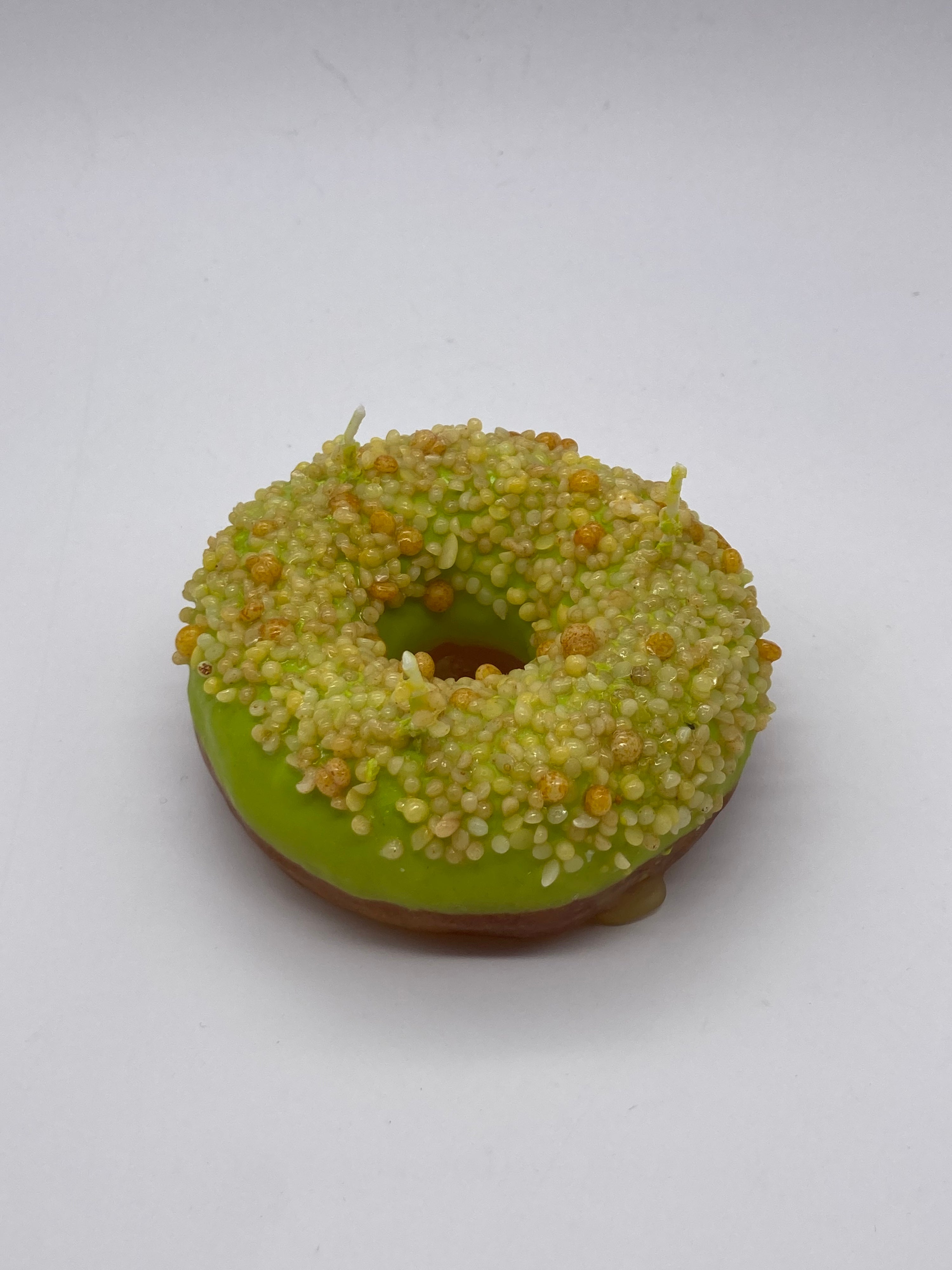 GREEN DONUT CANDLE