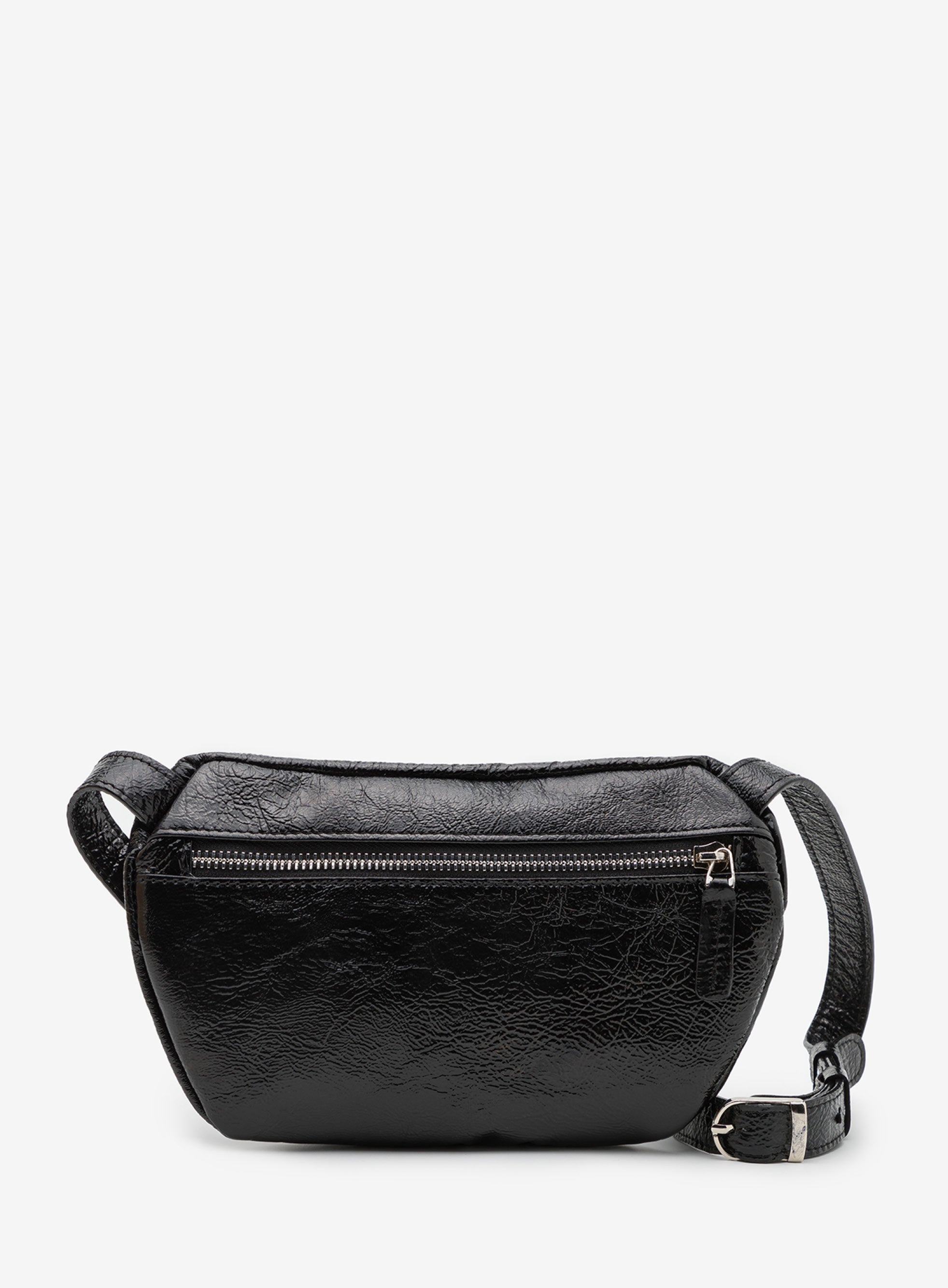 HIP BAG CAN BLACK PATENT